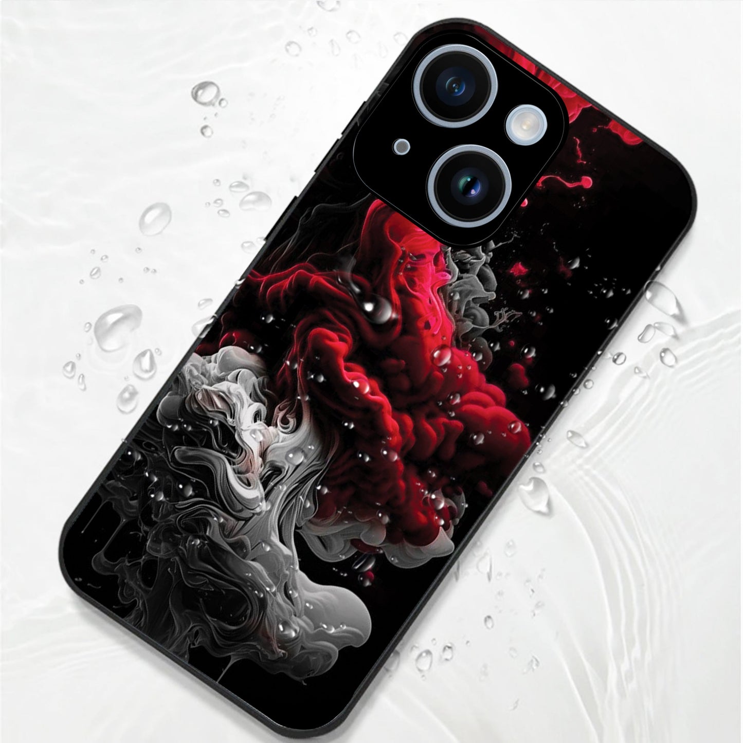 iPhone 14 Premium Acrylic Shockproof Glass Back Case ( Infernal Drift)