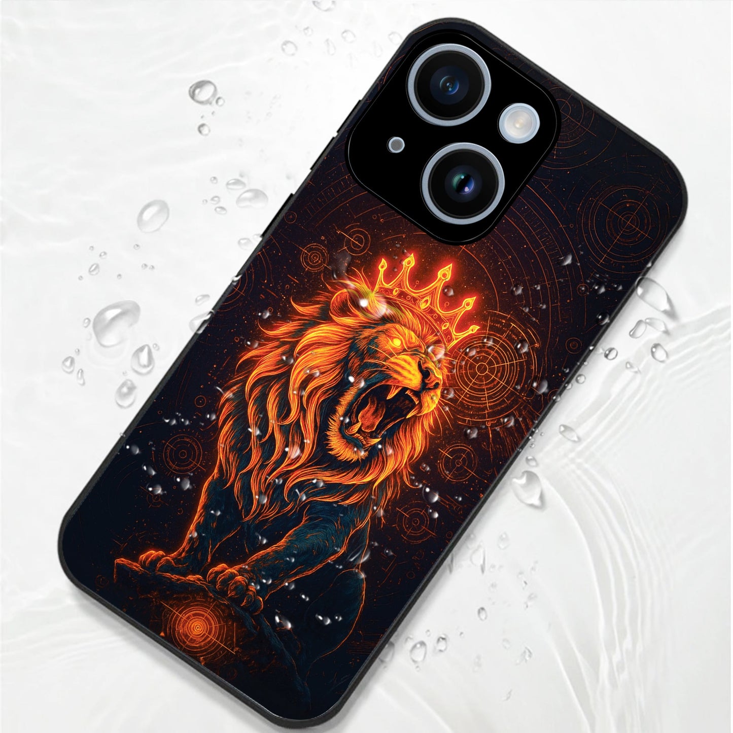 iPhone 14 Premium Acrylic Shockproof Glass Back Case ( King of Cosmos )