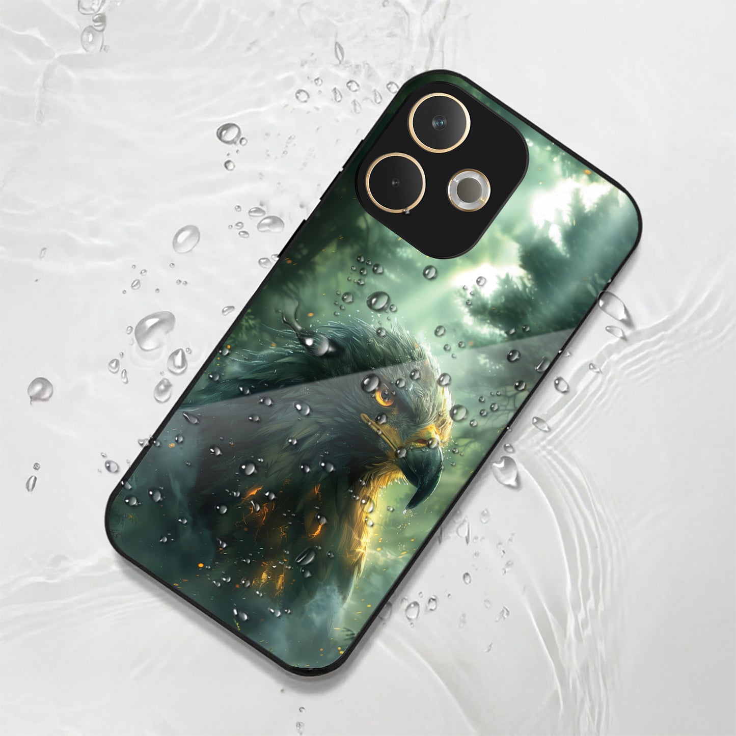 Oppo A5 Pro 5G Premium Acrylic Shockproof Glass Back Case (Eagle Case )