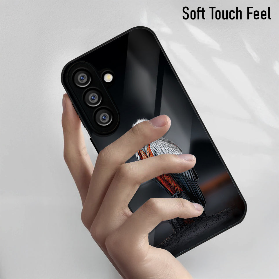 Samsung Galaxy A36 Premium Acrylic Shockproof Glass Back Case (Wild Grace)