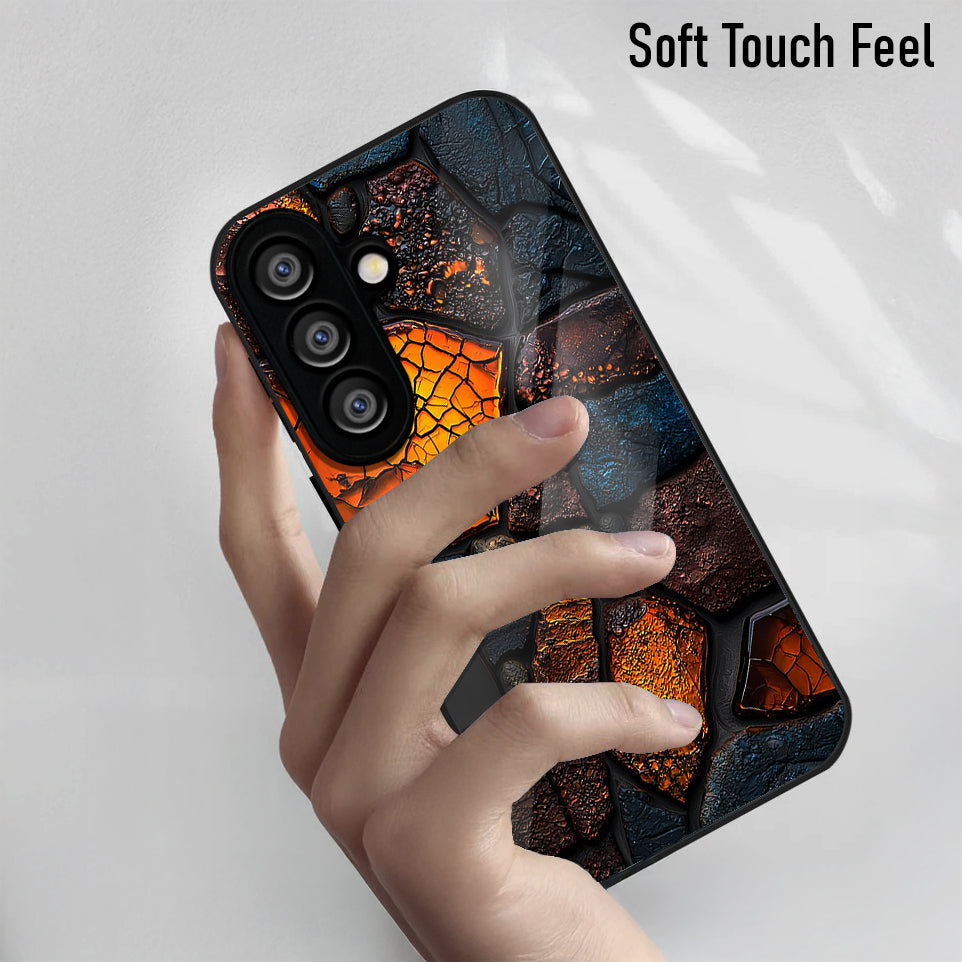 Samsung Galaxy A56 Premium Acrylic Shockproof Glass Back Case (StoneAura)