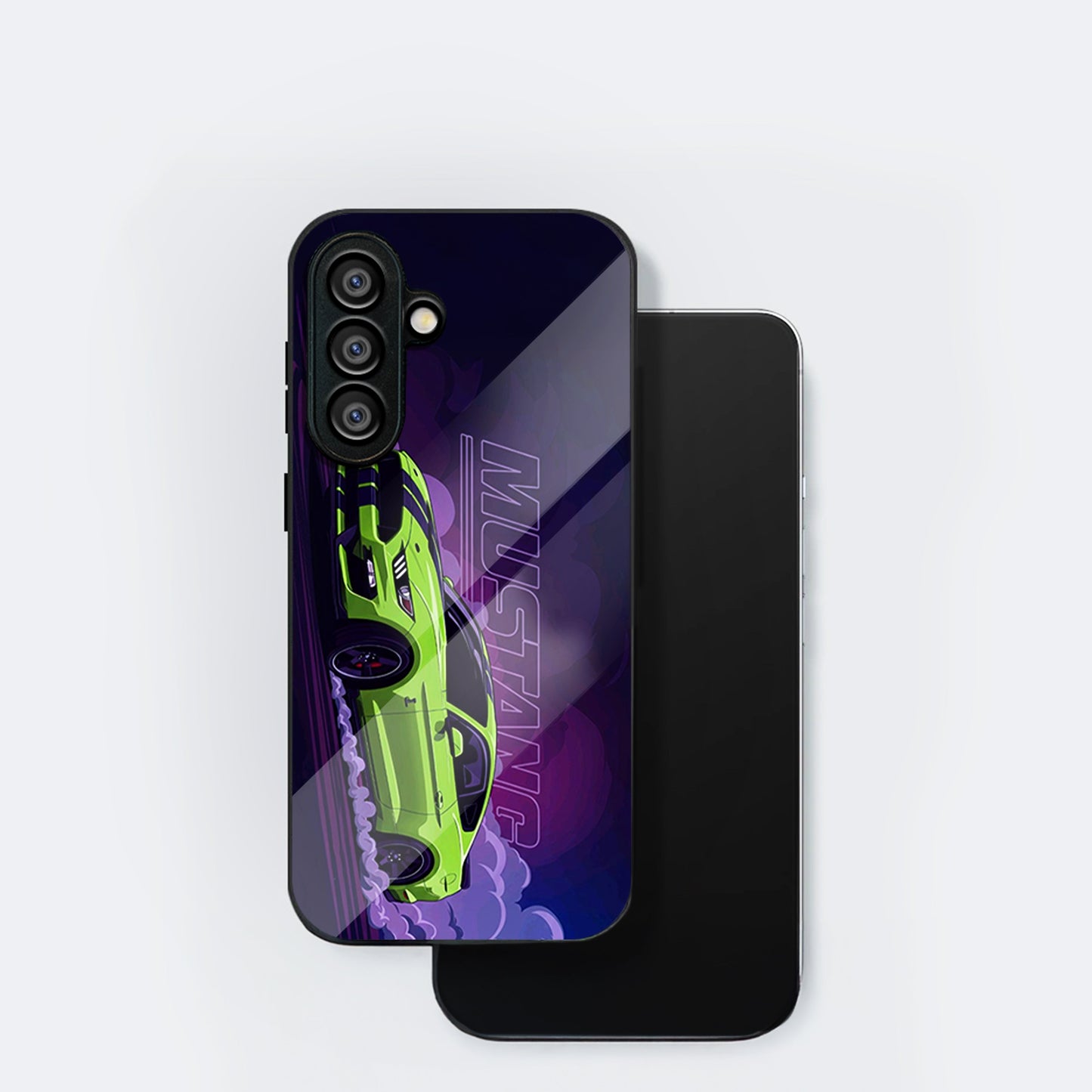 Samsung Galaxy A36 Premium Acrylic Shockproof Glass Back Case (Neon Mustang)