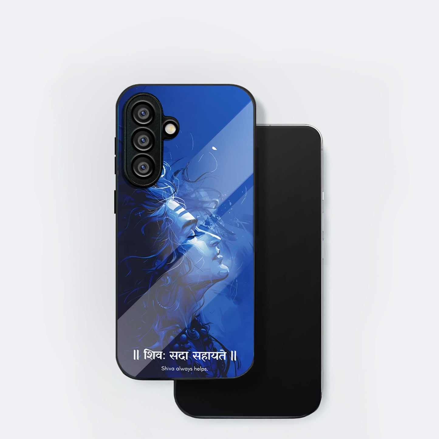 Samsung Galaxy A56 Premium Acrylic Shockproof Glass Back Case (Blue Divine)