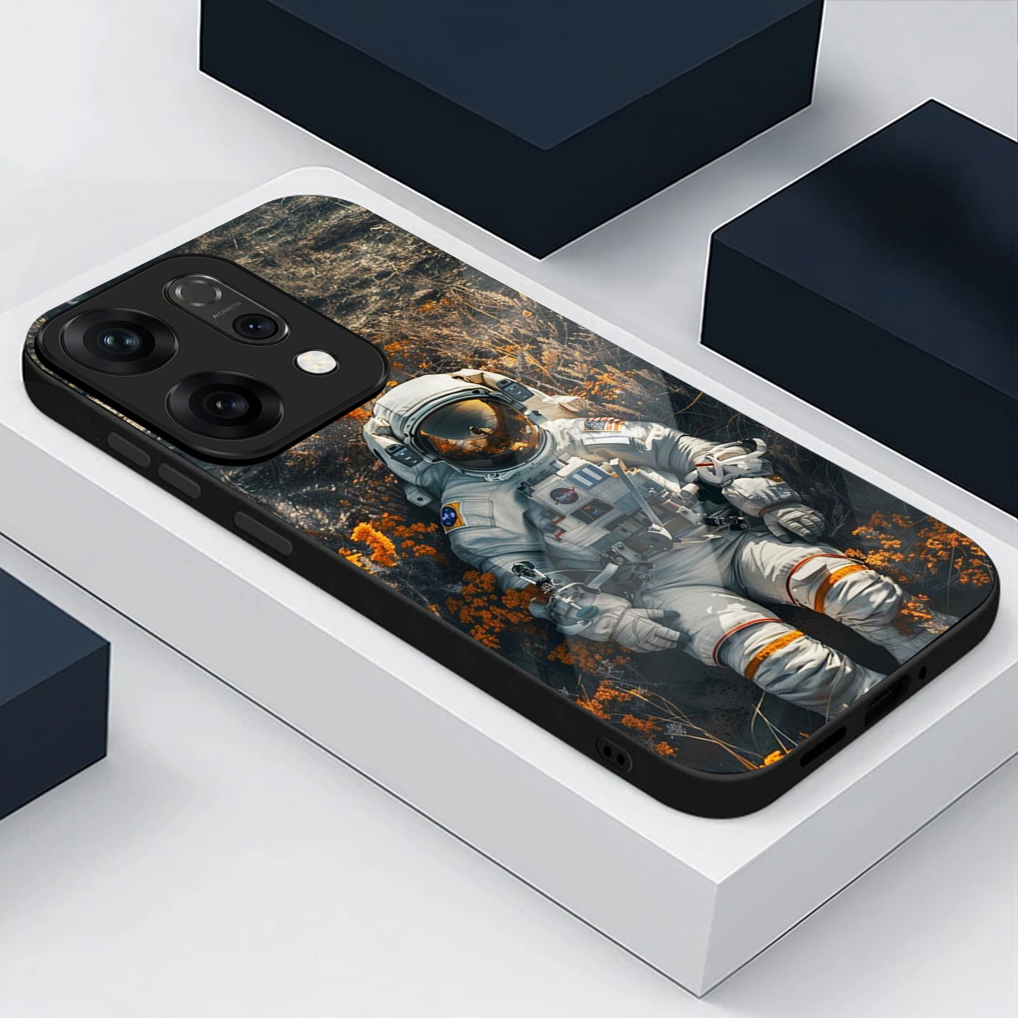 Oppo Reno 14 5G Premium Acrylic Shockproof Glass Back Case (Astro Rest)