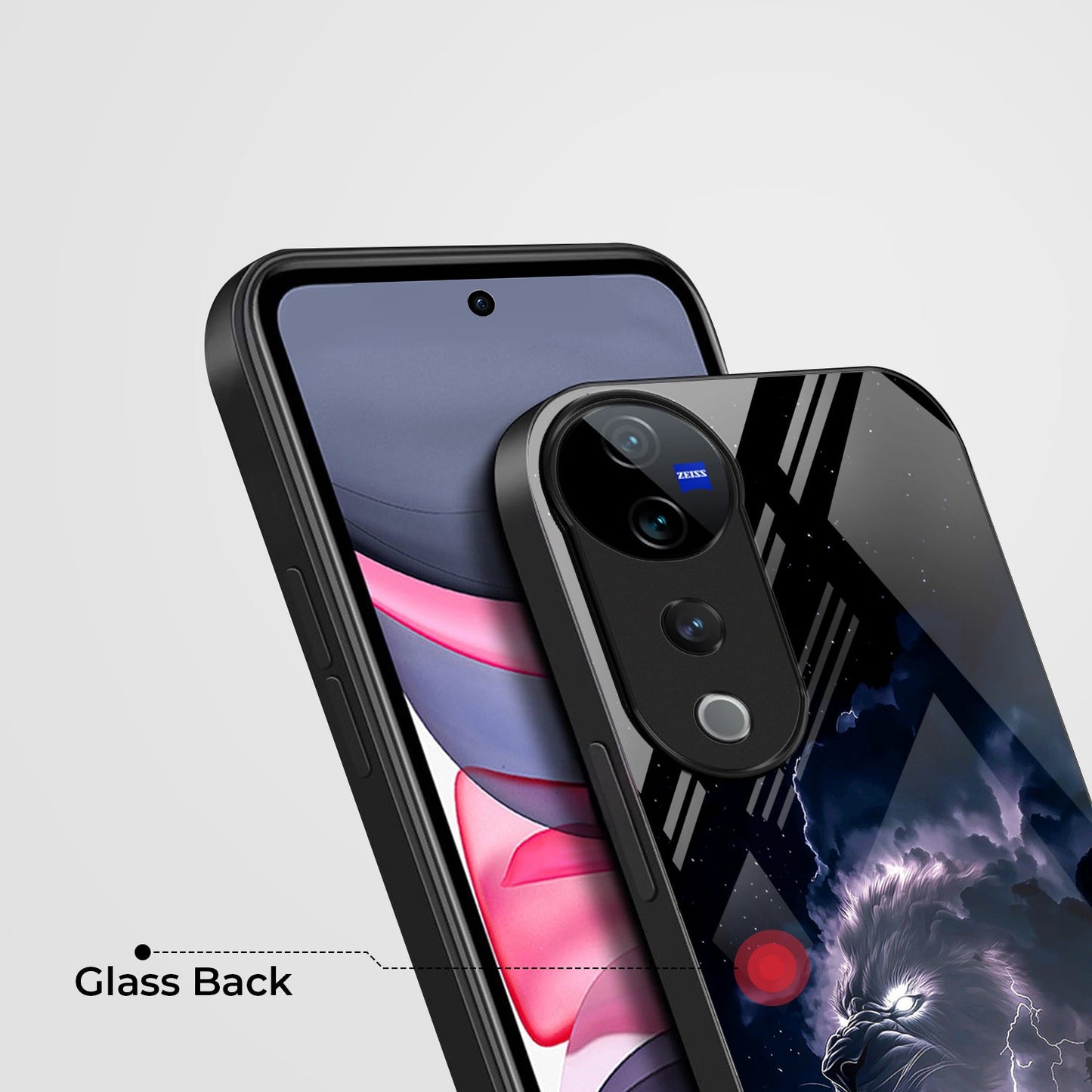 Vivo V40 Pro 5G Premium Acrylic Shockproof Glass Back Case ( Strom King )