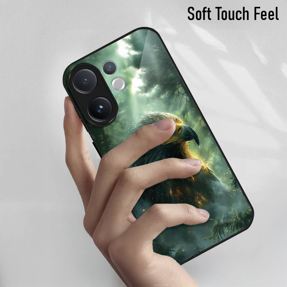 Vivo V60 5G Premium Acrylic Shockproof Glass Back Case (Eagal Case)