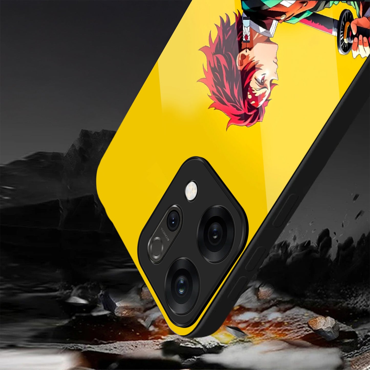 Oppo Reno 14 5G Premium Acrylic Shockproof Glass Back Case (Sword Case)