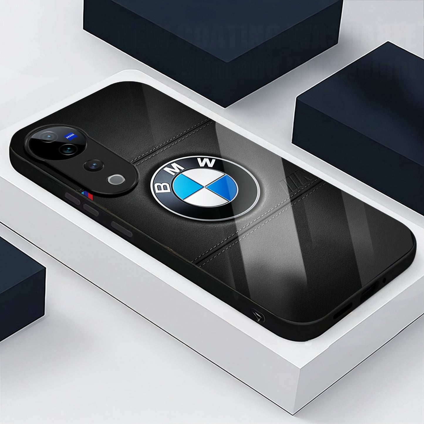 Vivo V40 Pro 5G Premium Acrylic Shockproof Glass Back Case (BMW LOGO)