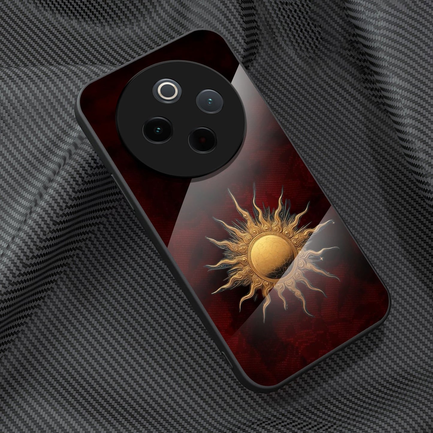 Vivo T4 5G Premium Acrylic Shockproof Glass Back Case (Solar Majesty)