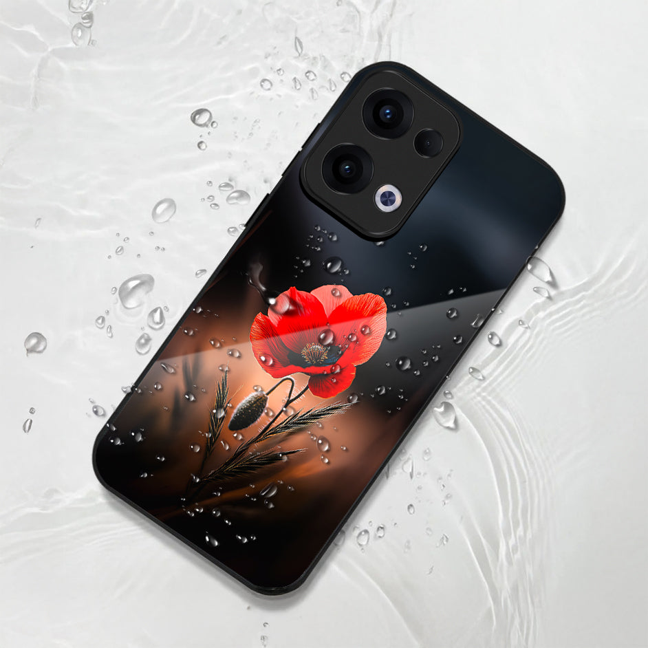 Oppo Reno 13 5G Premium Acrylic Shockproof Glass Back Case (Nature's Touch)