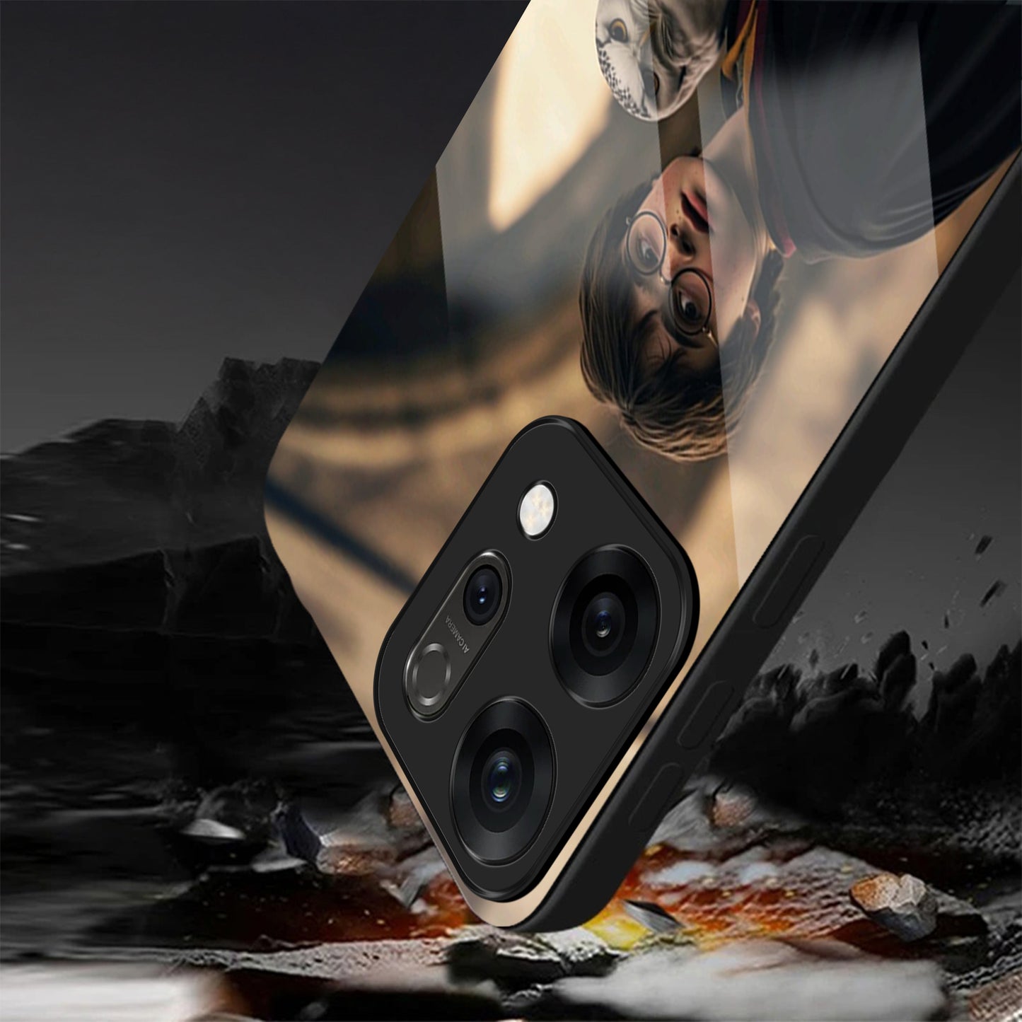 Oppo Reno 14 5G Premium Acrylic Shockproof Glass Back Case (Harry)