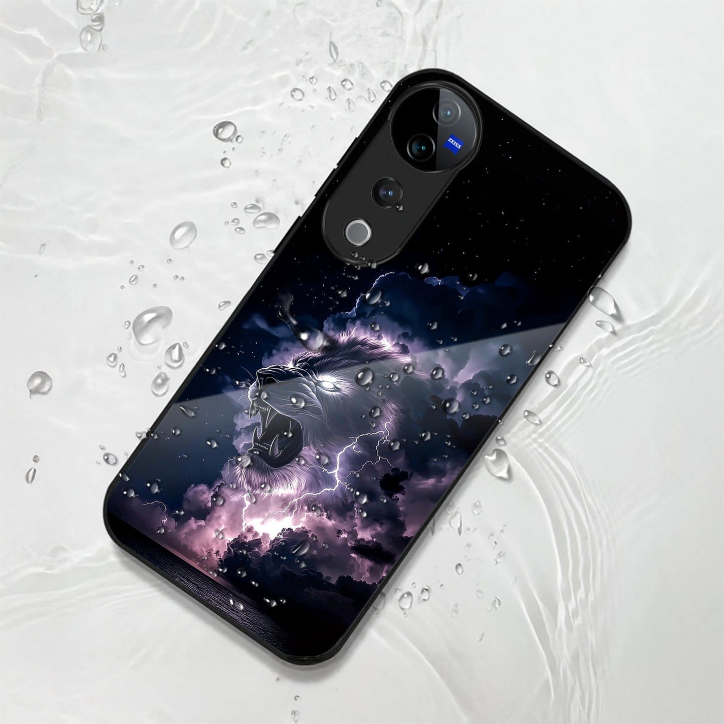 Vivo V40 Pro 5G Premium Acrylic Shockproof Glass Back Case ( Strom King )