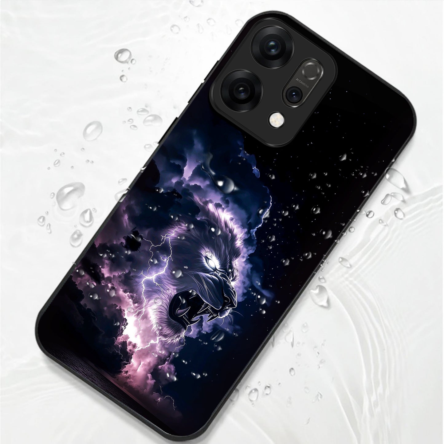 Oppo Reno 14 5G Premium Acrylic Shockproof Glass Back Case (Strom King )