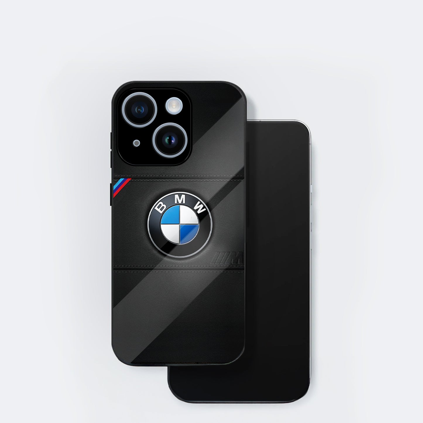 iPhone 14 Premium Acrylic Shockproof Glass Back Case (BMW LOGO)