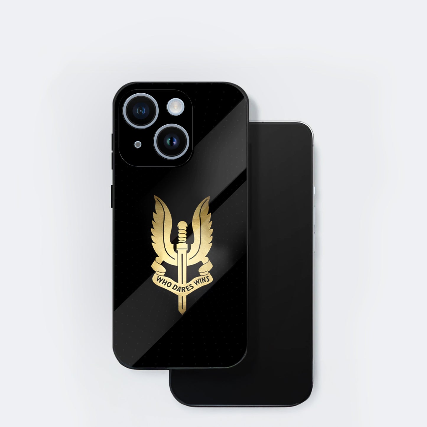 iPhone 14 Premium Acrylic Shockproof Glass Back Case (Dare Wins)