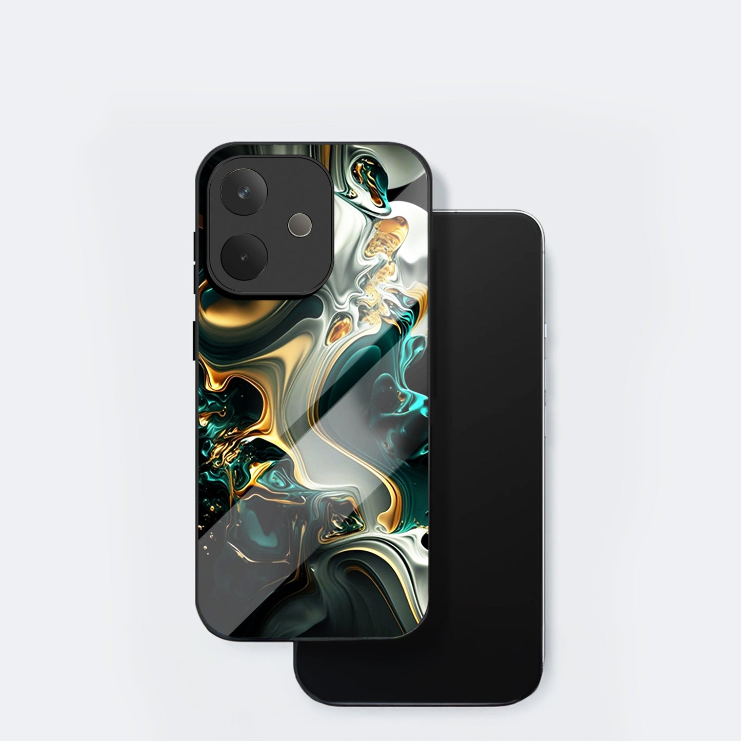 Oppo A5 Pro 5G Premium Acrylic Shockproof Glass Back Case (Ocean Ember)