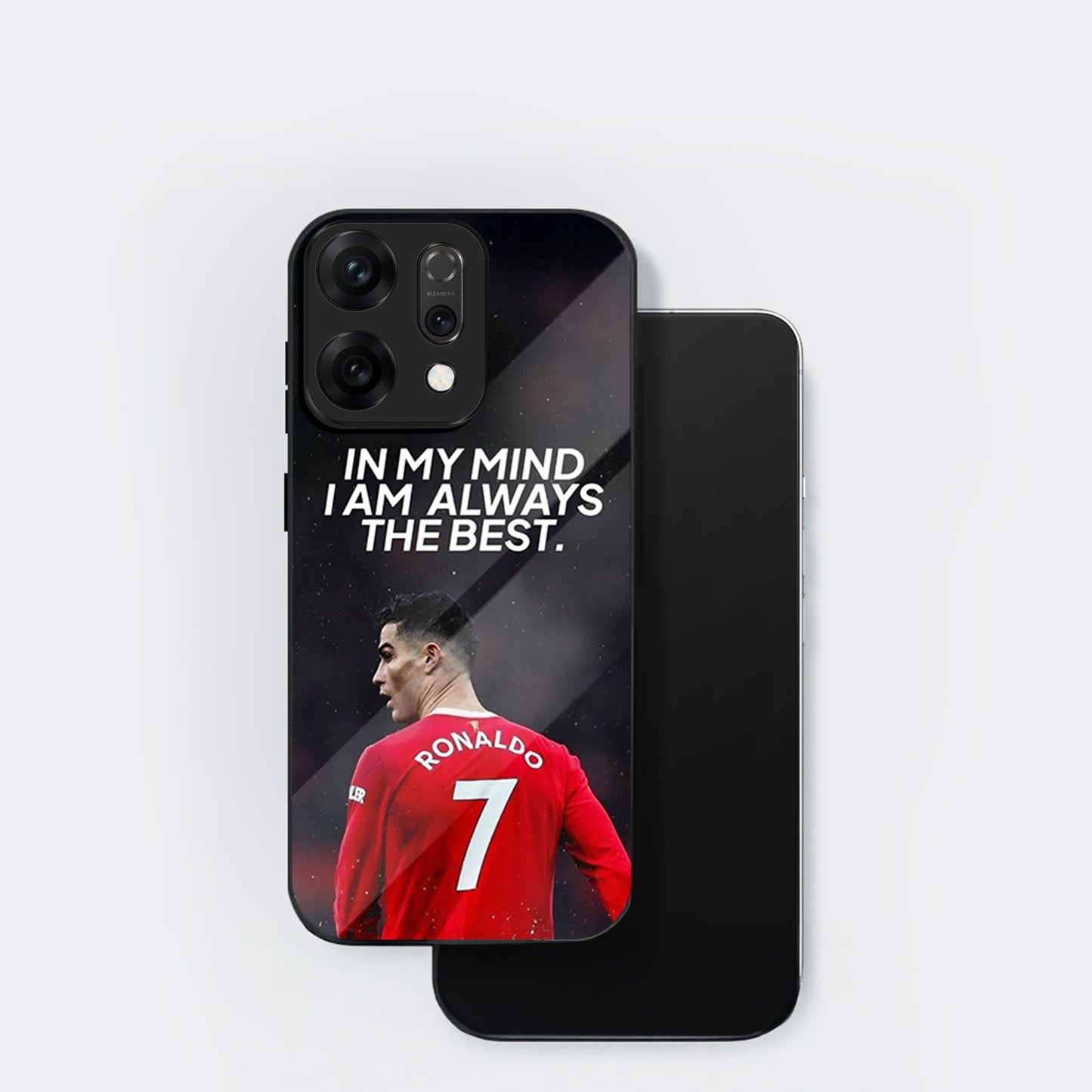 Oppo Reno 14 5G Premium Acrylic Shockproof Glass Back Case (Ronaldo Case)