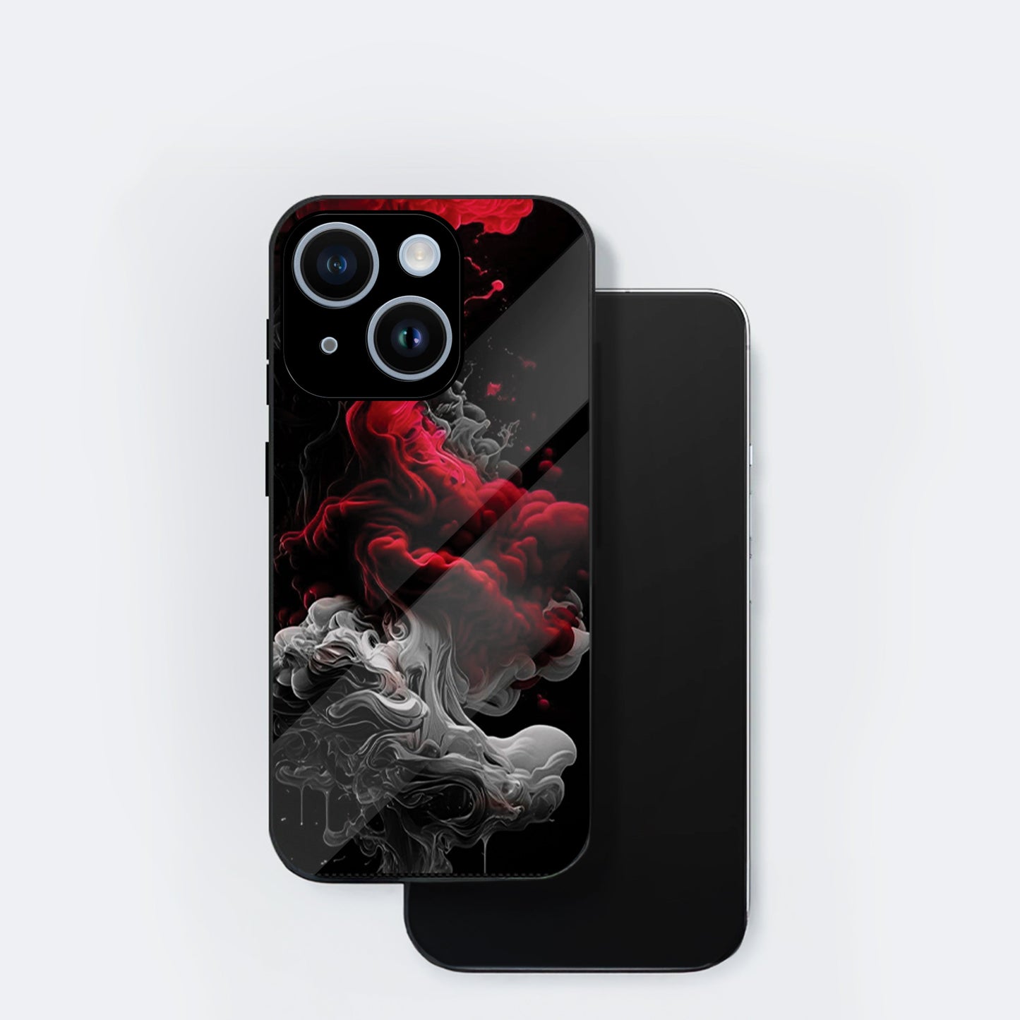 iPhone 14 Premium Acrylic Shockproof Glass Back Case ( Infernal Drift)