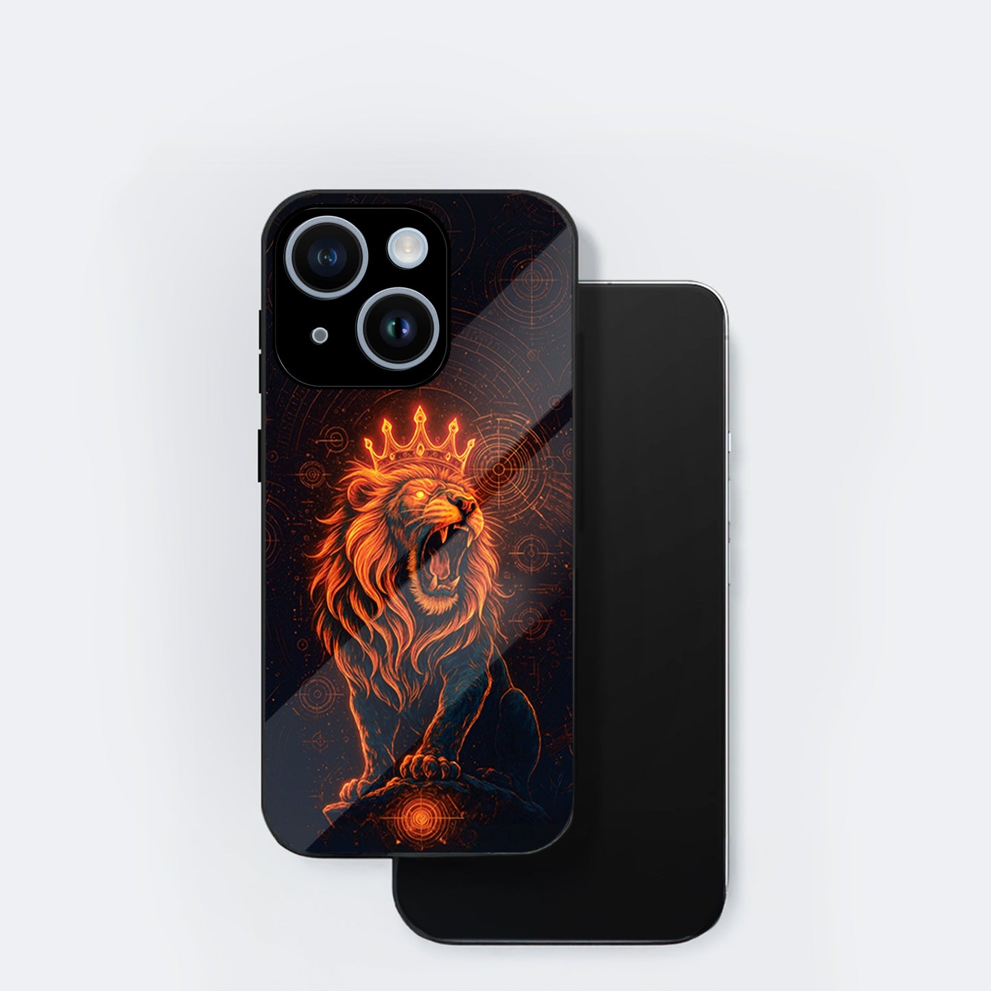 iPhone 14 Premium Acrylic Shockproof Glass Back Case ( King of Cosmos )