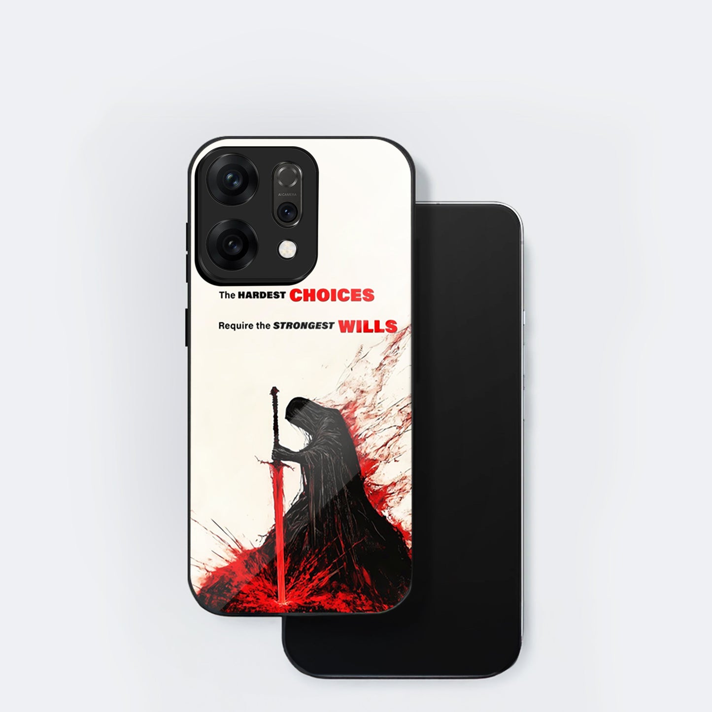 Oppo Reno 14 5G Premium Acrylic Shockproof Glass Back Case (Warriors Case)