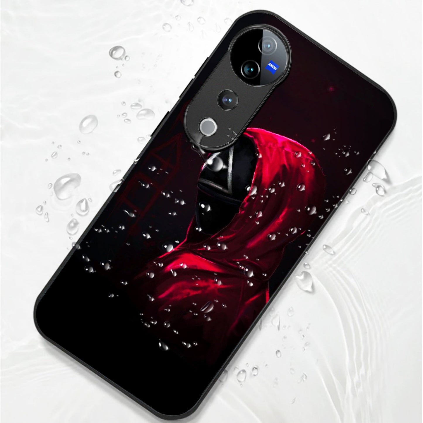 Vivo V40 Pro 5G Premium Acrylic Shockproof Glass Back Case (Triangle Mask)