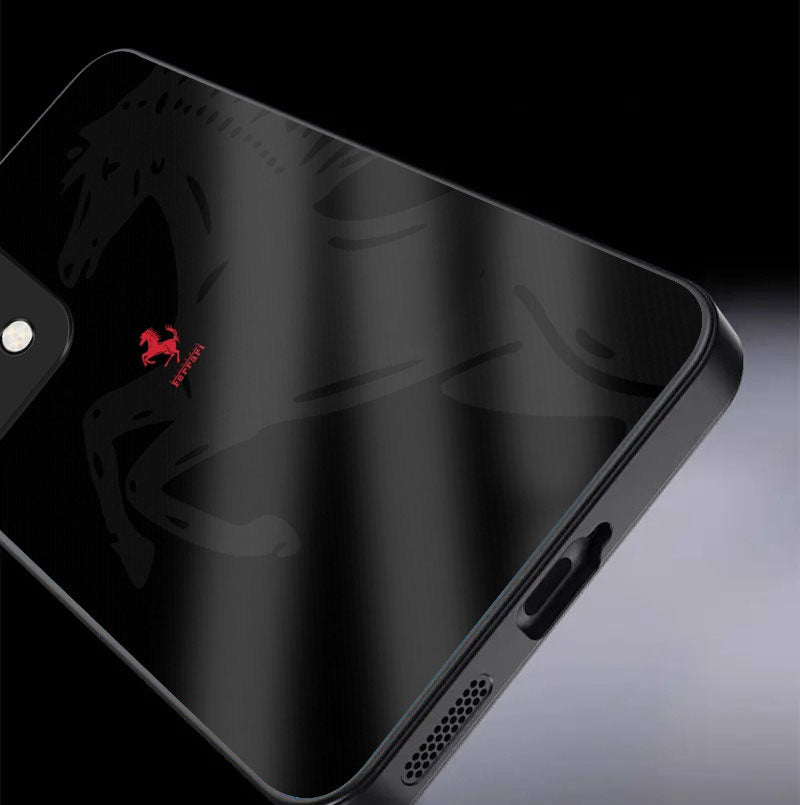 Oppo Reno 14 5G Premium Acrylic Shockproof Glass Back Case (Ferrari Eclipse)