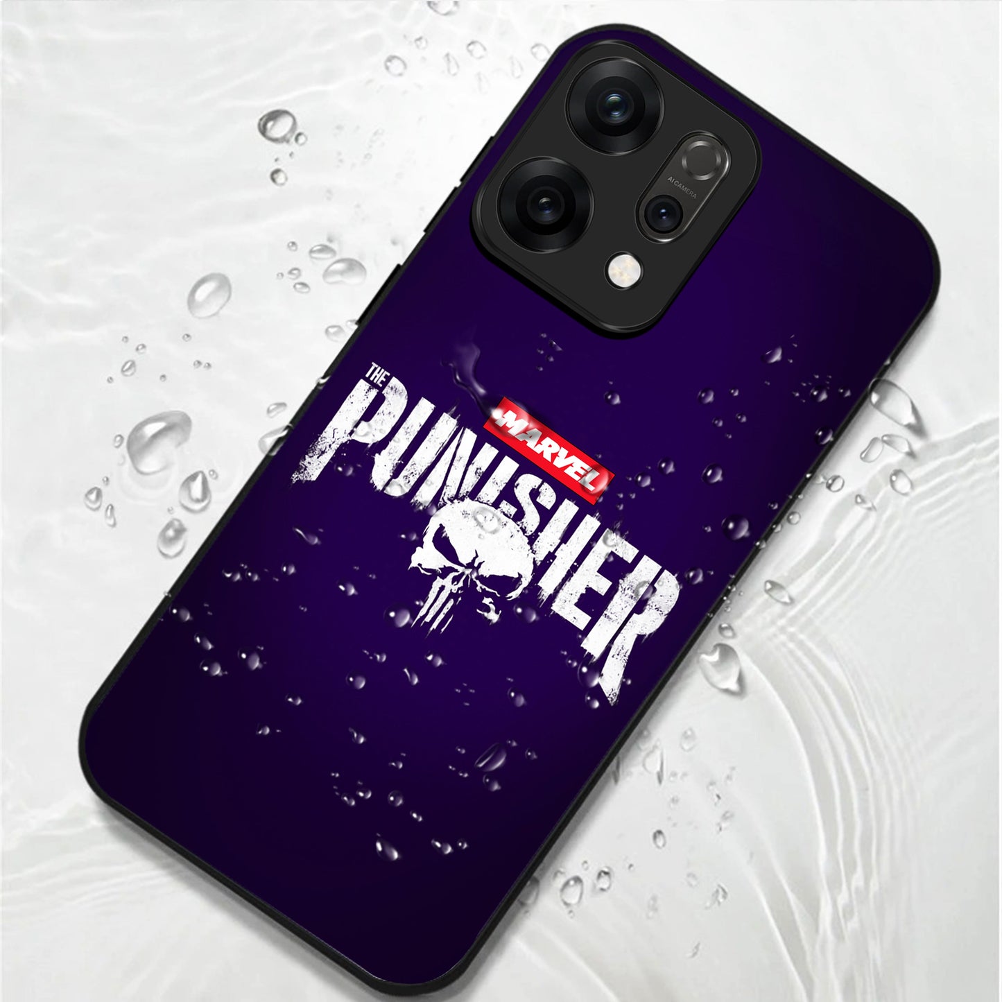 Oppo Reno 14 5G Premium Acrylic Shockproof Glass Back Case (Punisher Case)