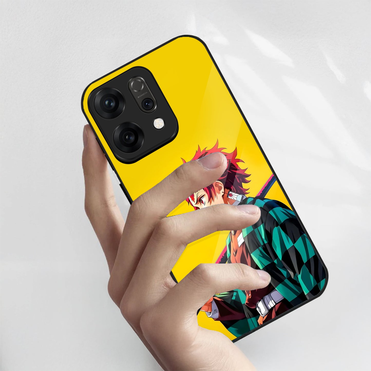 Oppo Reno 14 5G Premium Acrylic Shockproof Glass Back Case (Sword Case)