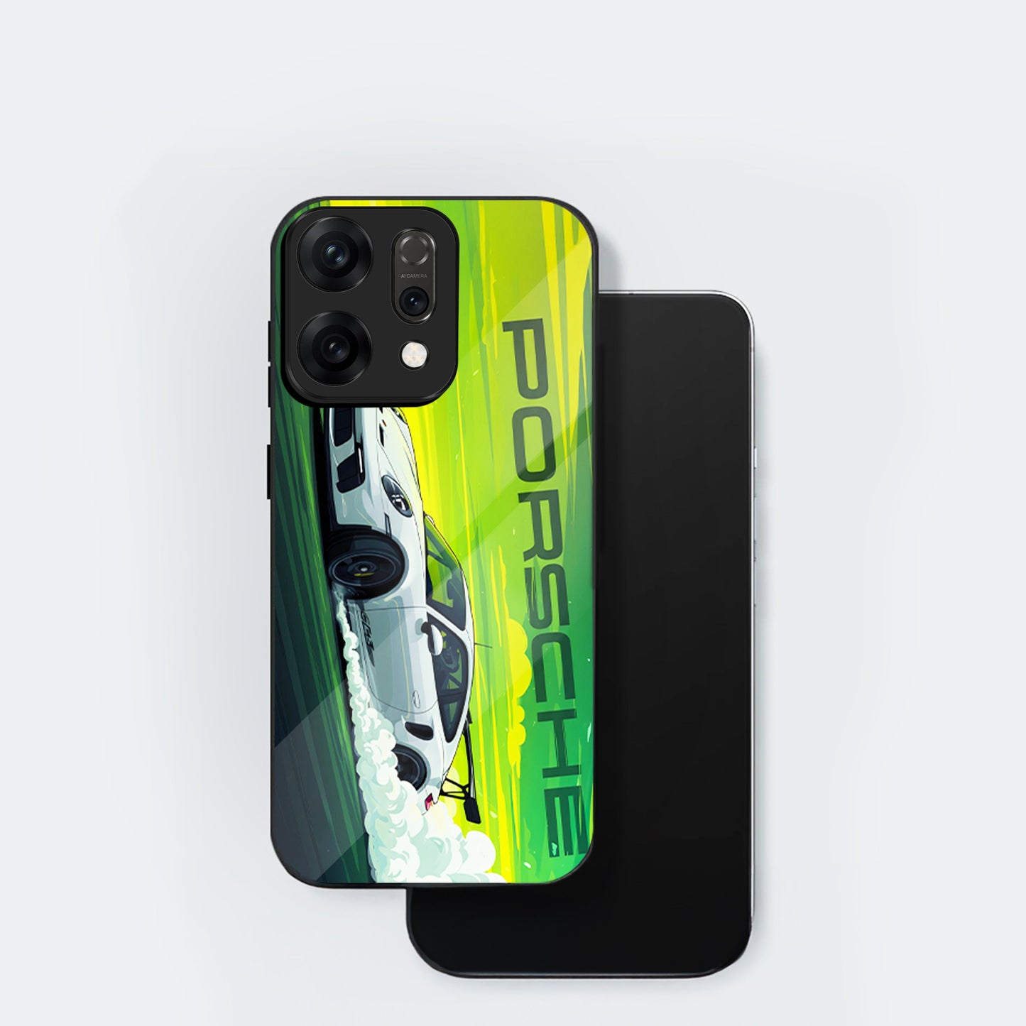Oppo Reno 14 5G Premium Acrylic Shockproof Glass Back Case (Speedster Case)