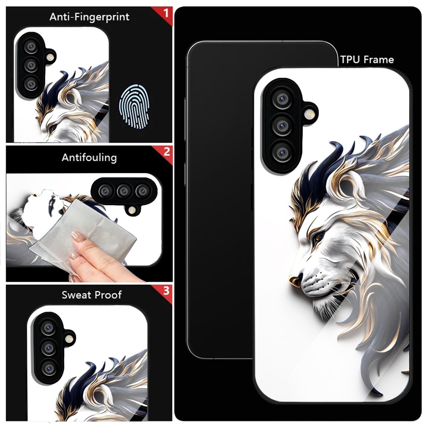 Samsung Galaxy A36 5G Premium Acrylic Shockproof Glass Back Case (King’s Flow)