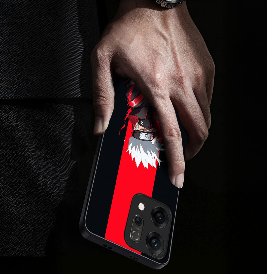 Oppo Reno 14 5G Premium Acrylic Shockproof Glass Back Case (Kakashi Blaze)