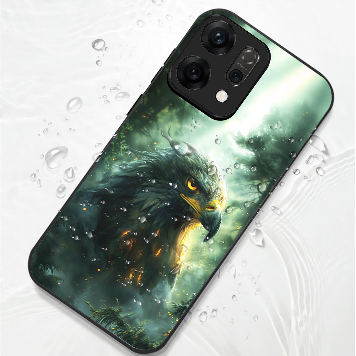 Oppo Reno 14 5G Premium Acrylic Shockproof Glass Back Case (Eagle Case)