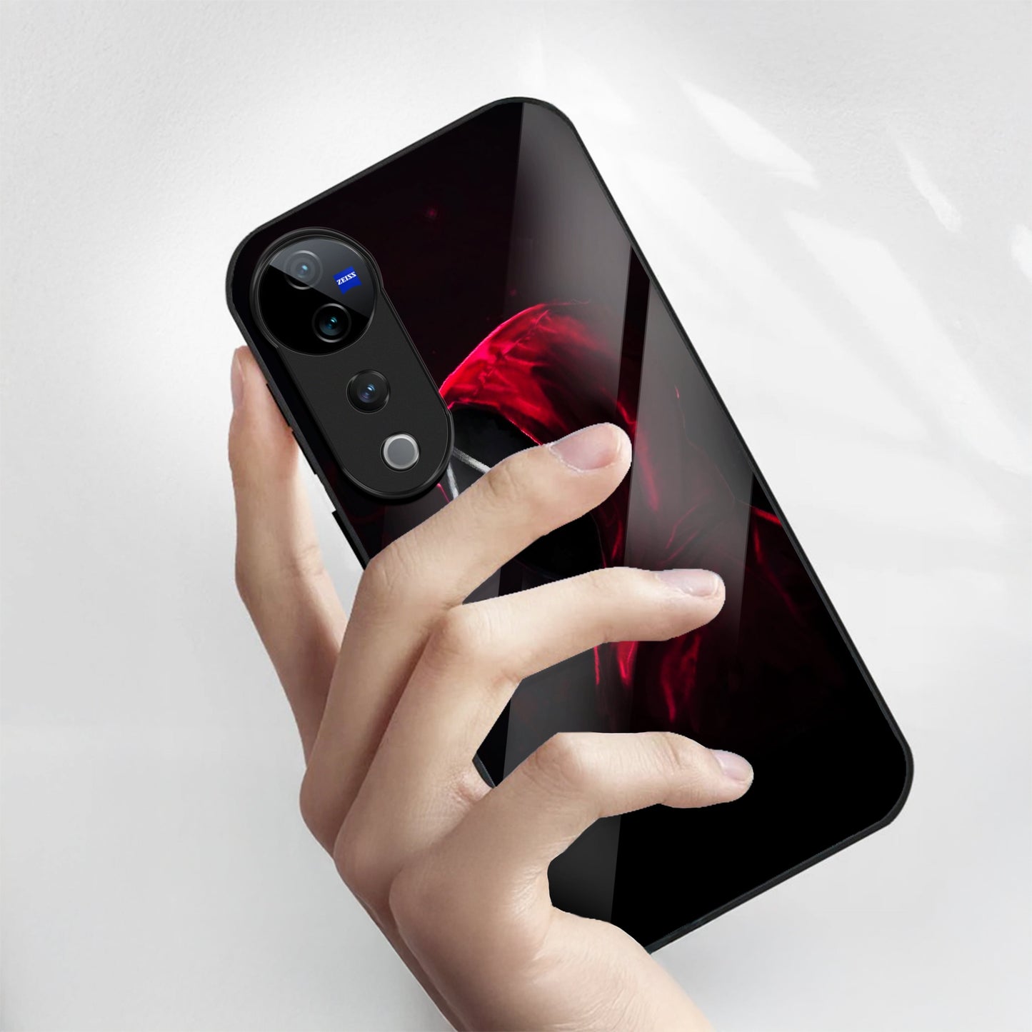Vivo V40 Pro 5G Premium Acrylic Shockproof Glass Back Case (Triangle Mask)