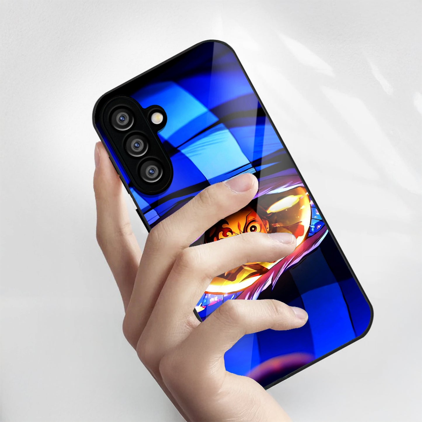 Samsung Galaxy A56 Premium Acrylic Shockproof Glass Back Case (Epic Battle)