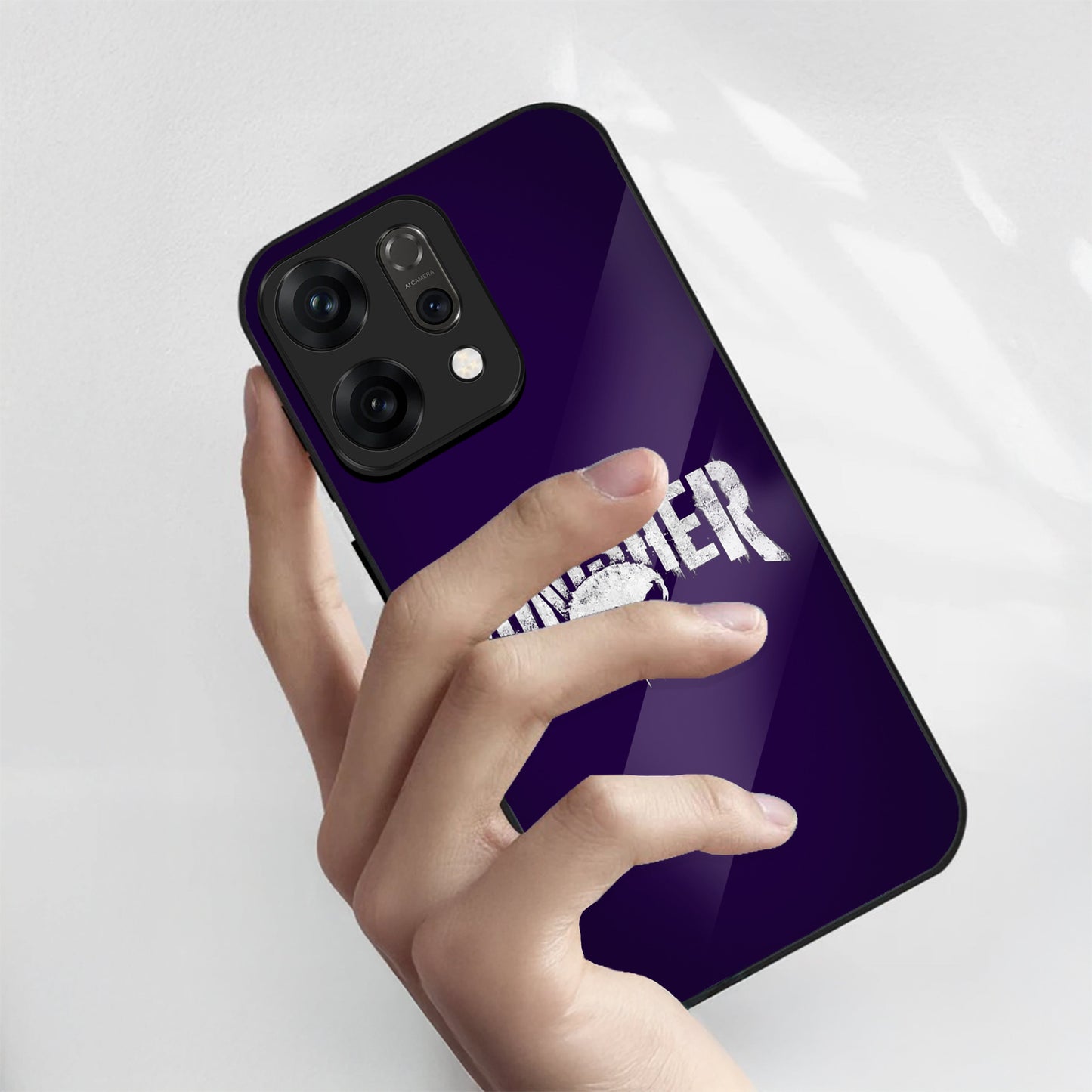 Oppo Reno 14 5G Premium Acrylic Shockproof Glass Back Case (Punisher Case)