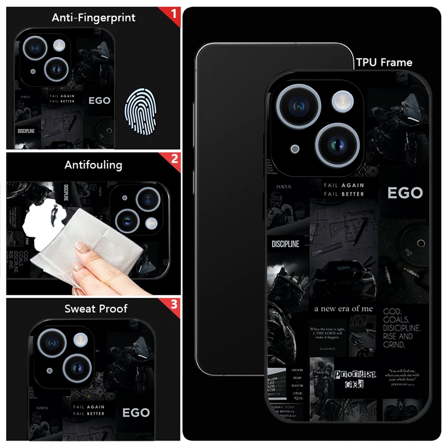 iPhone 14 Premium Acrylic Shockproof Glass Back Case (New Era)