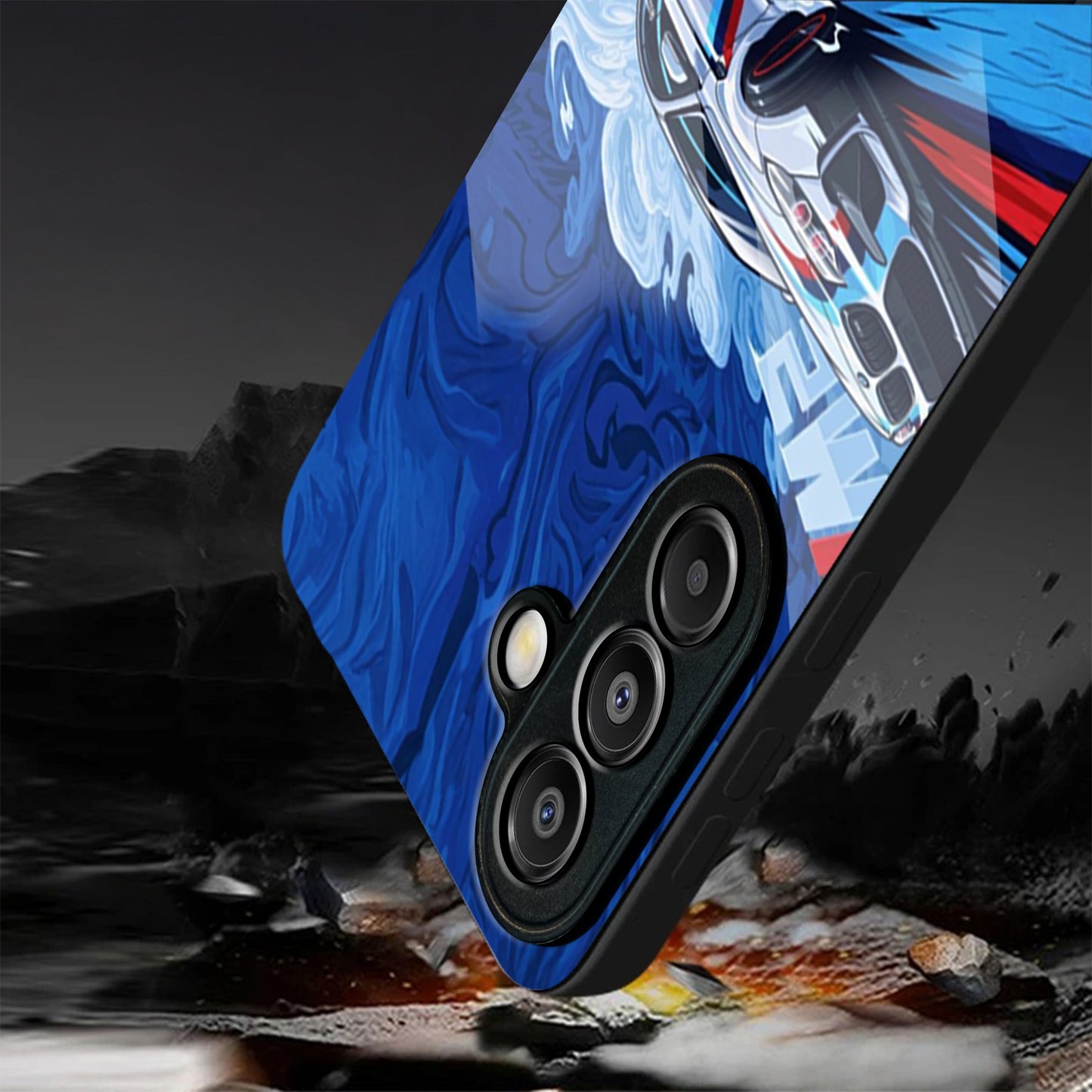 Samsung Galaxy A56 Premium Acrylic Shockproof Glass Back Case (BMW M2)