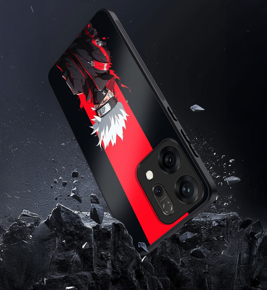 Oppo Reno 14 5G Premium Acrylic Shockproof Glass Back Case (Kakashi Blaze)