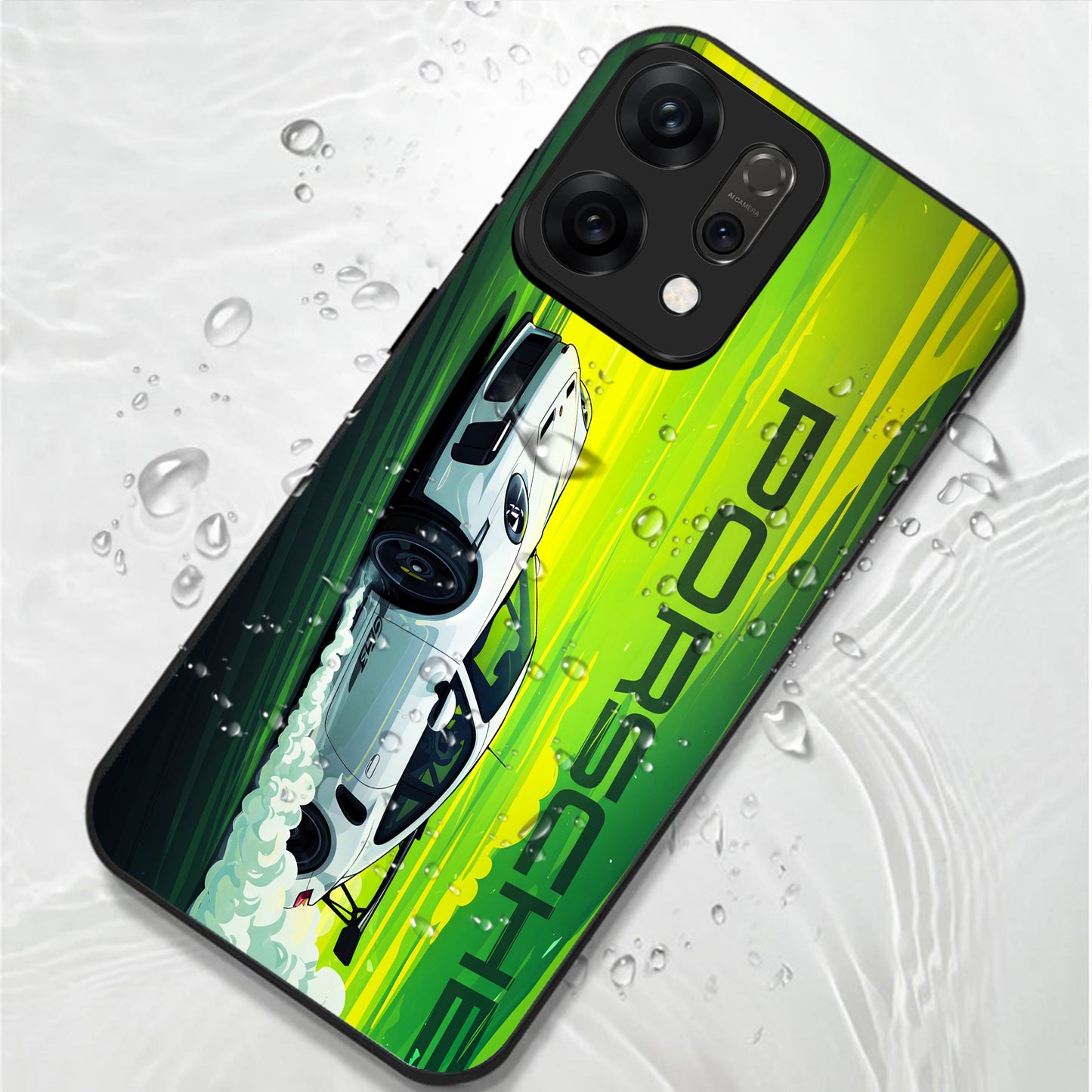Oppo Reno 14 5G Premium Acrylic Shockproof Glass Back Case (Speedster Case)