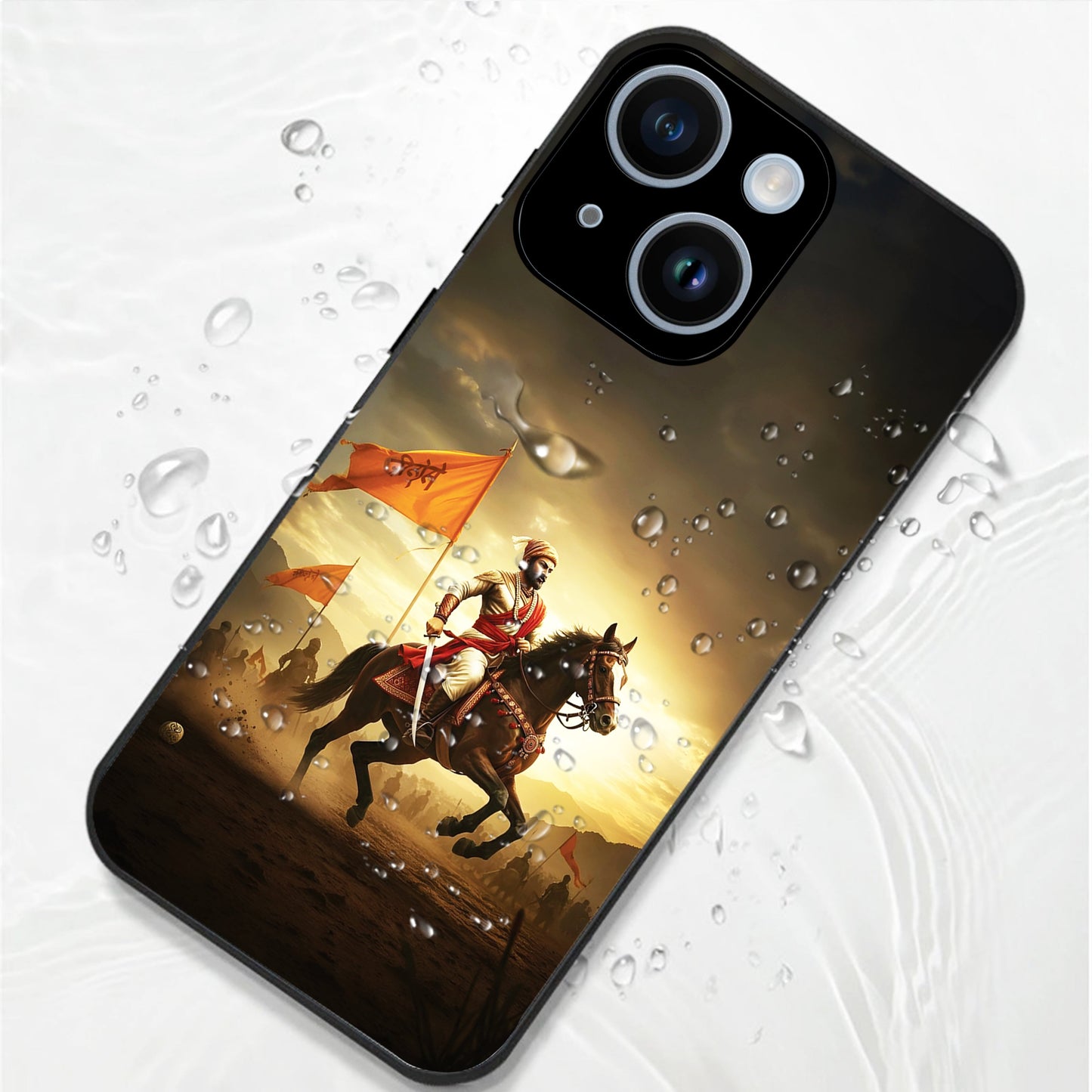 iPhone 15 Premium Acrylic Shockproof Glass Back Case (Battle Glory)