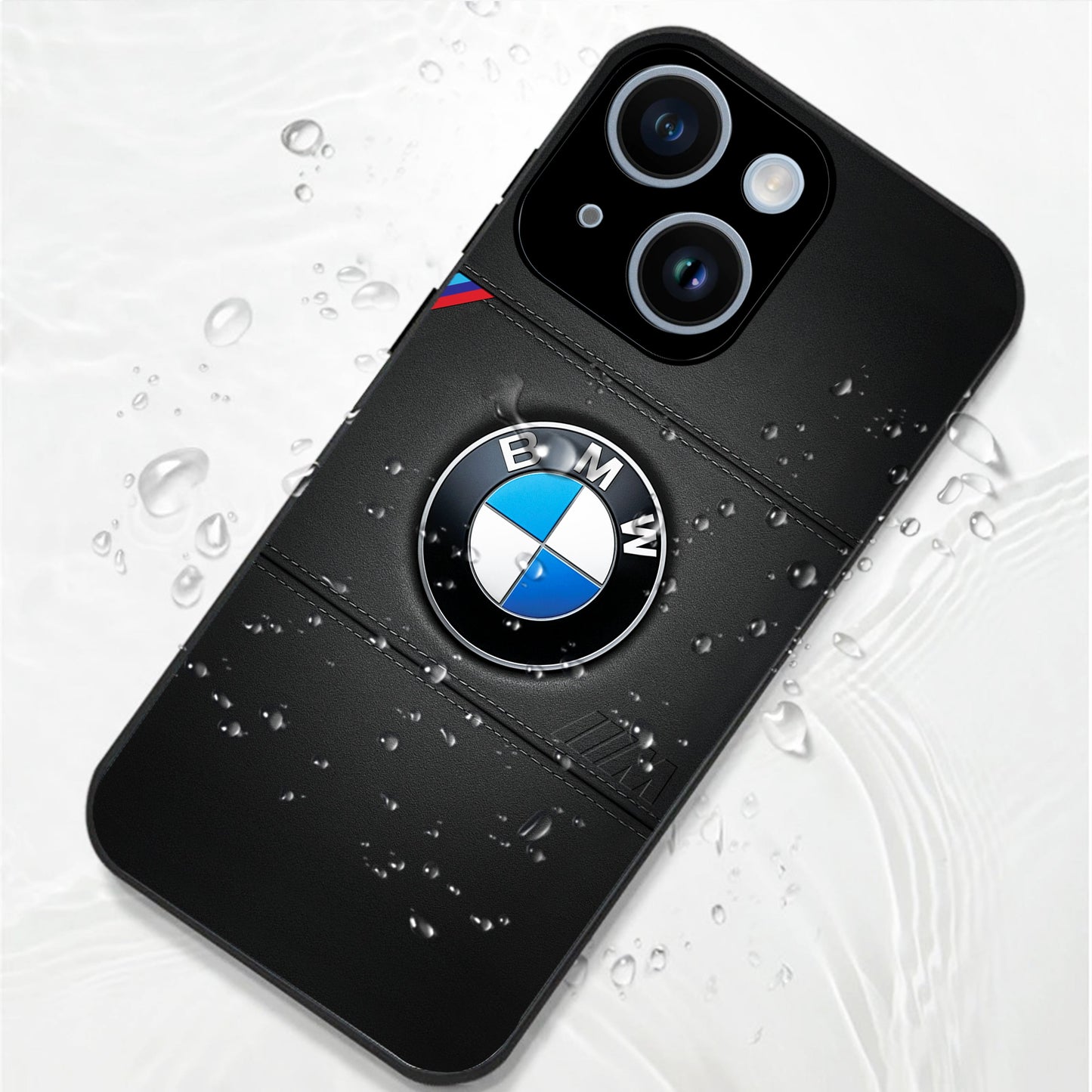 iPhone 14 Premium Acrylic Shockproof Glass Back Case (BMW LOGO)