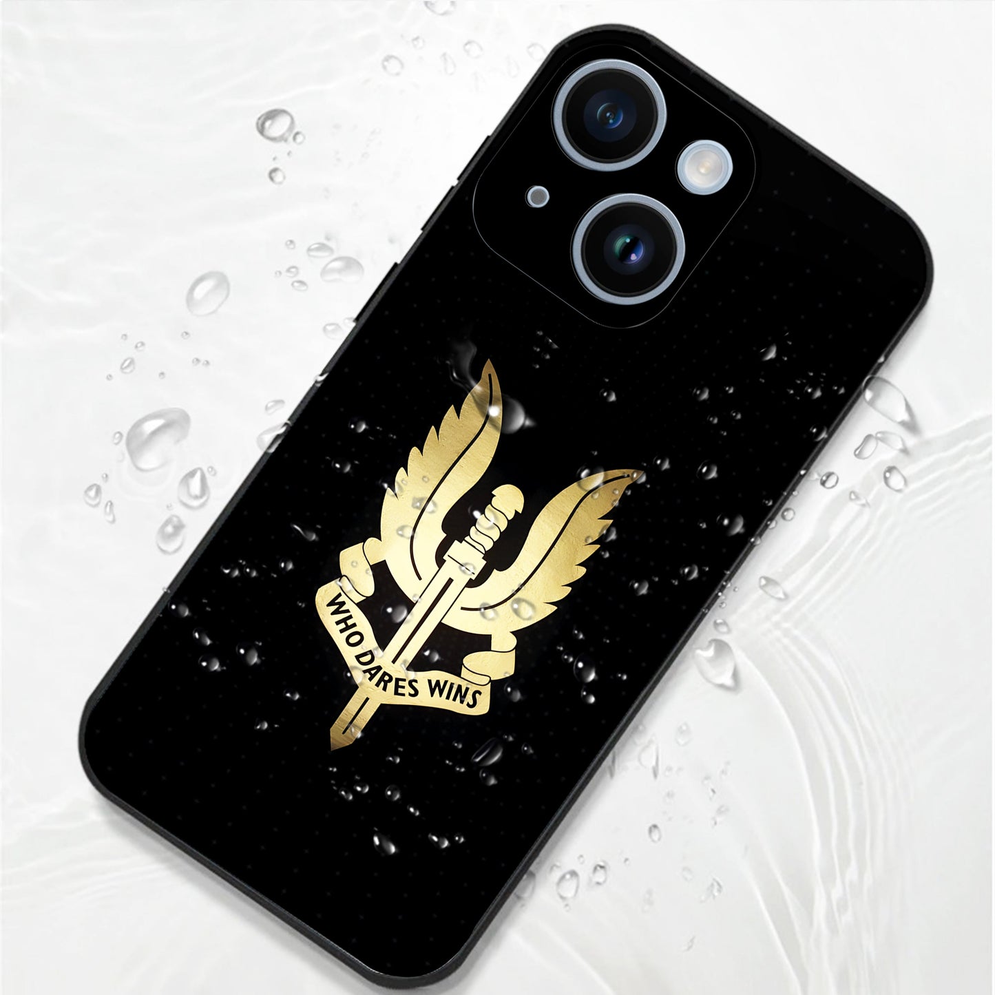 iPhone 14 Premium Acrylic Shockproof Glass Back Case (Dare Wins)