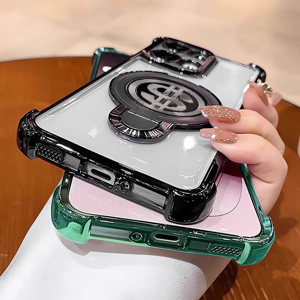 Oppo Reno14 5G Four Corner Airbags 100% Original Astro Money Magnet Rotating Dollar Case