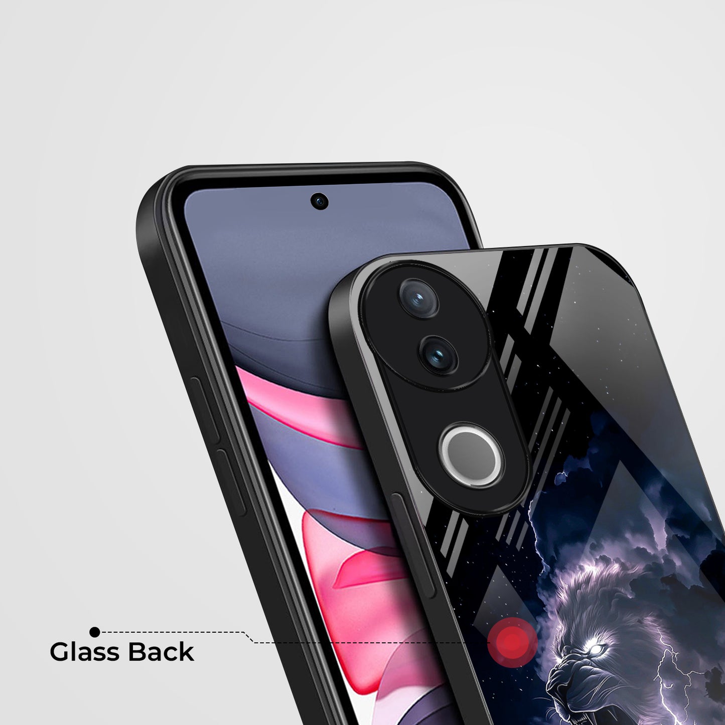 Vivo V50 5G Premium Acrylic Shockproof Glass Back Case (Strom King)