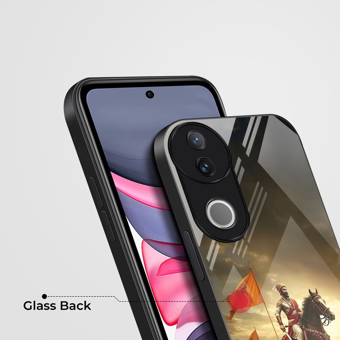 Vivo V50 5G Premium Acrylic Shockproof Glass Back Case ( Battle Glory )