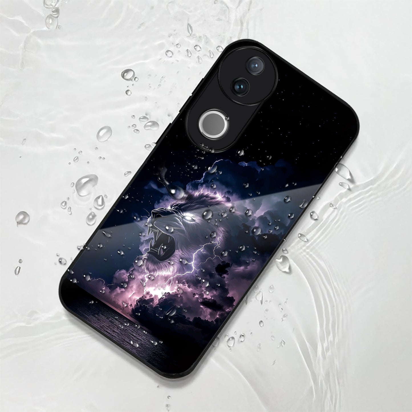 Vivo V50 5G Premium Acrylic Shockproof Glass Back Case (Strom King)