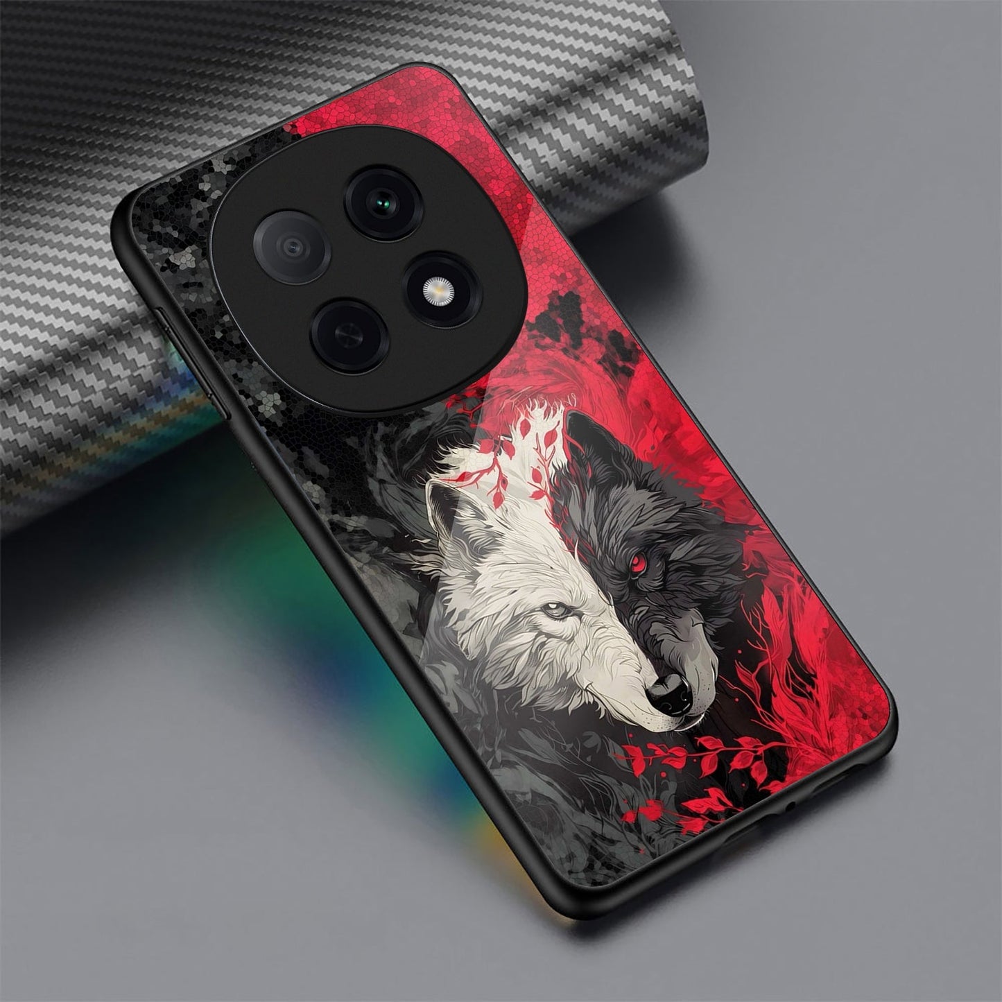 OPPO F29 Pro 5G Premium Acrylic Shockproof Glass Back Case (Shadow & Flame)