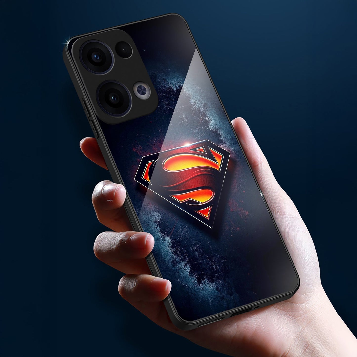 Oppo Reno 13 5G Premium Acrylic Shockproof Glass Back Case (Hero Guard)