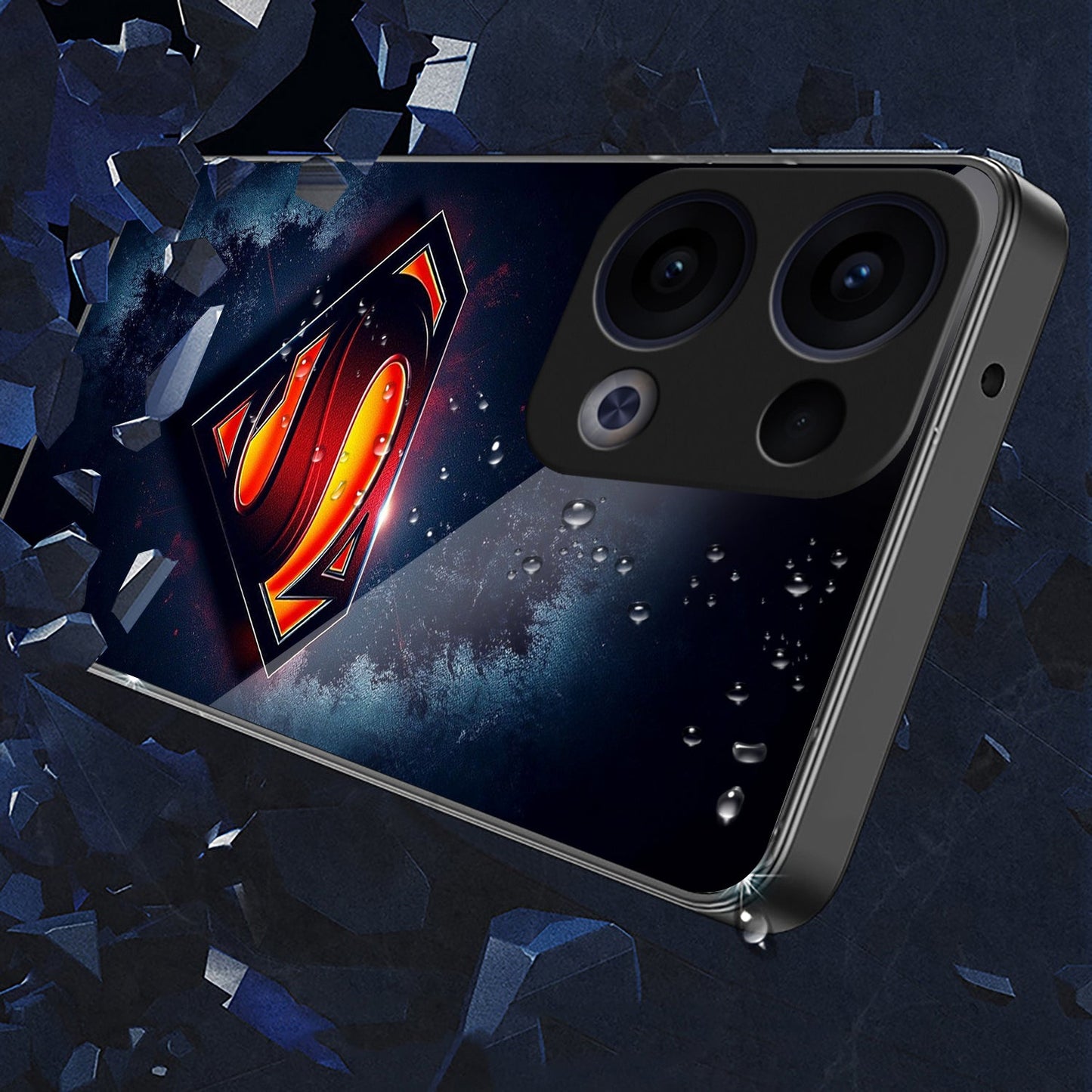 Oppo Reno 13 5G Premium Acrylic Shockproof Glass Back Case (Hero Guard)