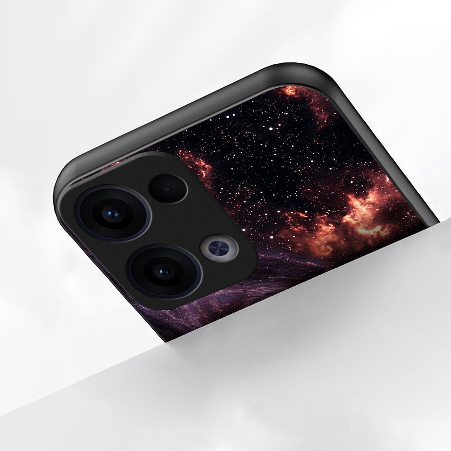 Oppo Reno 13 5G Premium Acrylic Shockproof Glass Back Case (Orbit Shield)
